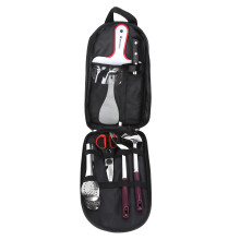 Outdoor-Kochset aus Edelstahl mit Aufbewahrungstasche, kompaktes Campingbesteck-Set, perfekt für Grillabende, Wanderungen und Picknicks.