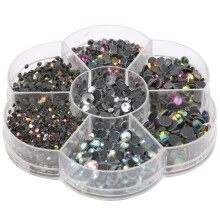 Glasperlen Hot Fix Rhinestones für Nagelkunst, Schmuck, Kleidung 2–6 mm, 2100 Stück