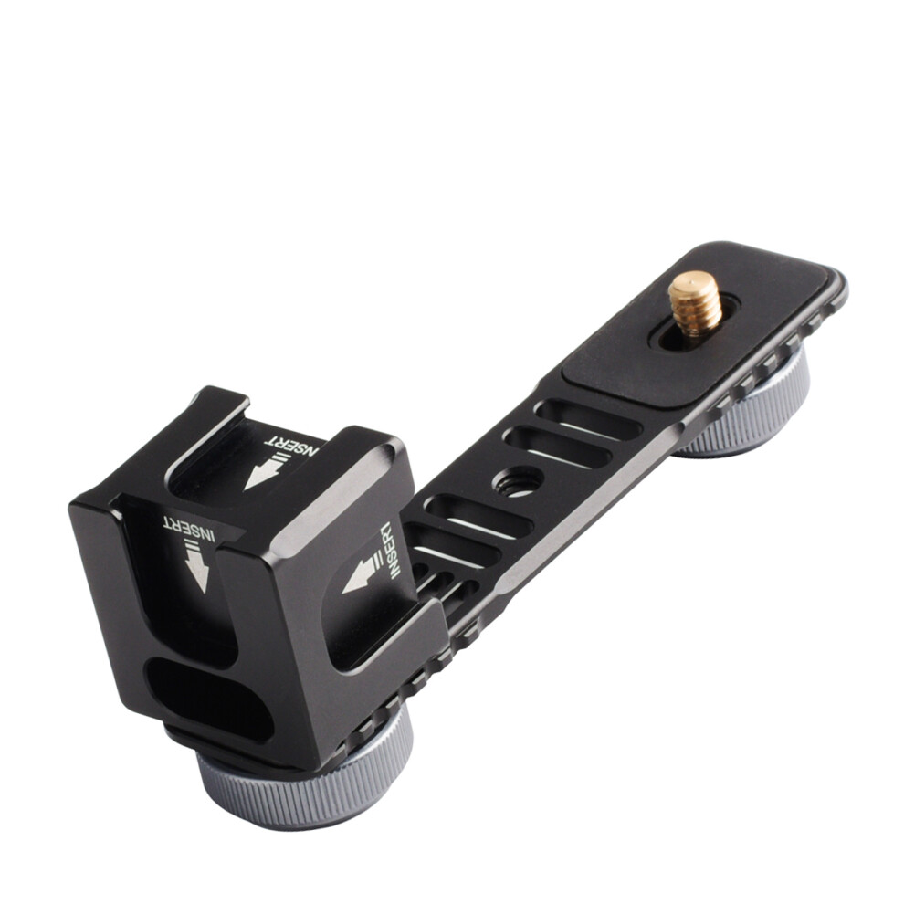 Universal Alloy Gimbal Extention Bar With 4 Cold Shoe Mounts 1/4 Inch Light 8771362499499