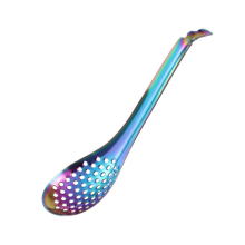 Delicias gourmet: Cuchara para caviar, cucharas pequeñas ranuradas con agujeros densos y uniformes, mango ergonómico, amplia aplicación desde la