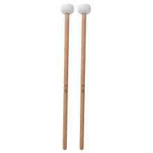 2Pcs White Felt Drum Mallet Hammer for Timpani Snare Drum