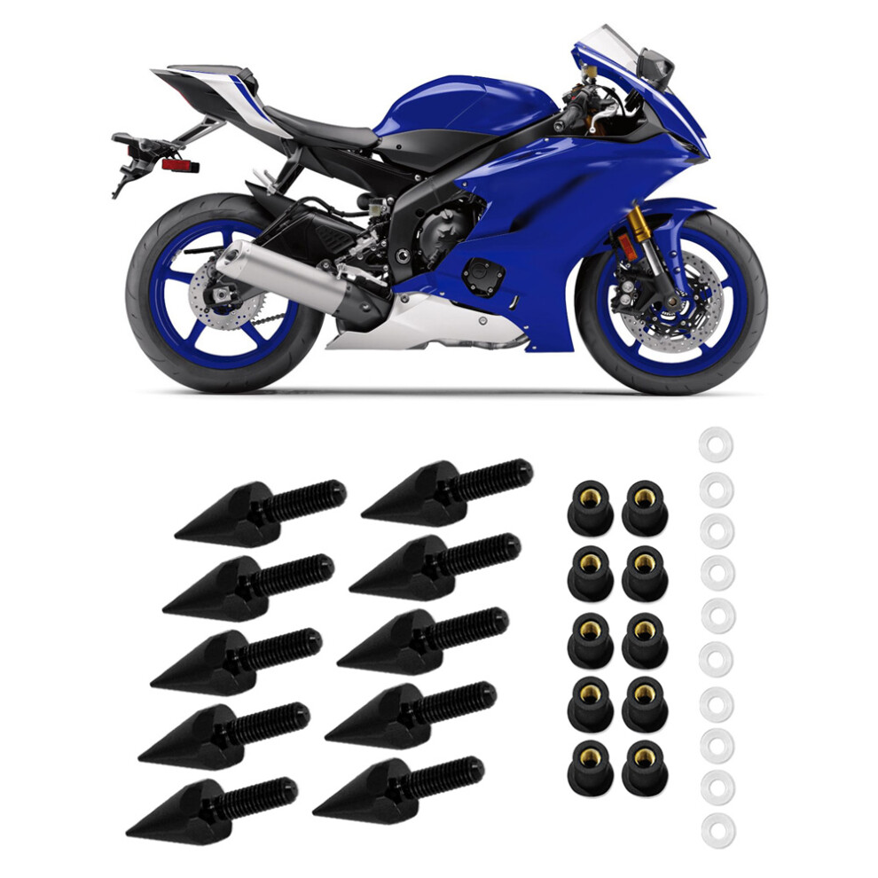 M5 Windshield Bolts And Nuts For Motorcycle Enhancement Black 4661362500650