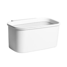 Hanging Garbage Storage Box Grey Kitchen Trash Can with Bag Fixing Multifunctional Organizer for Home Wardrobe Cupboard and Office Desktop Storage