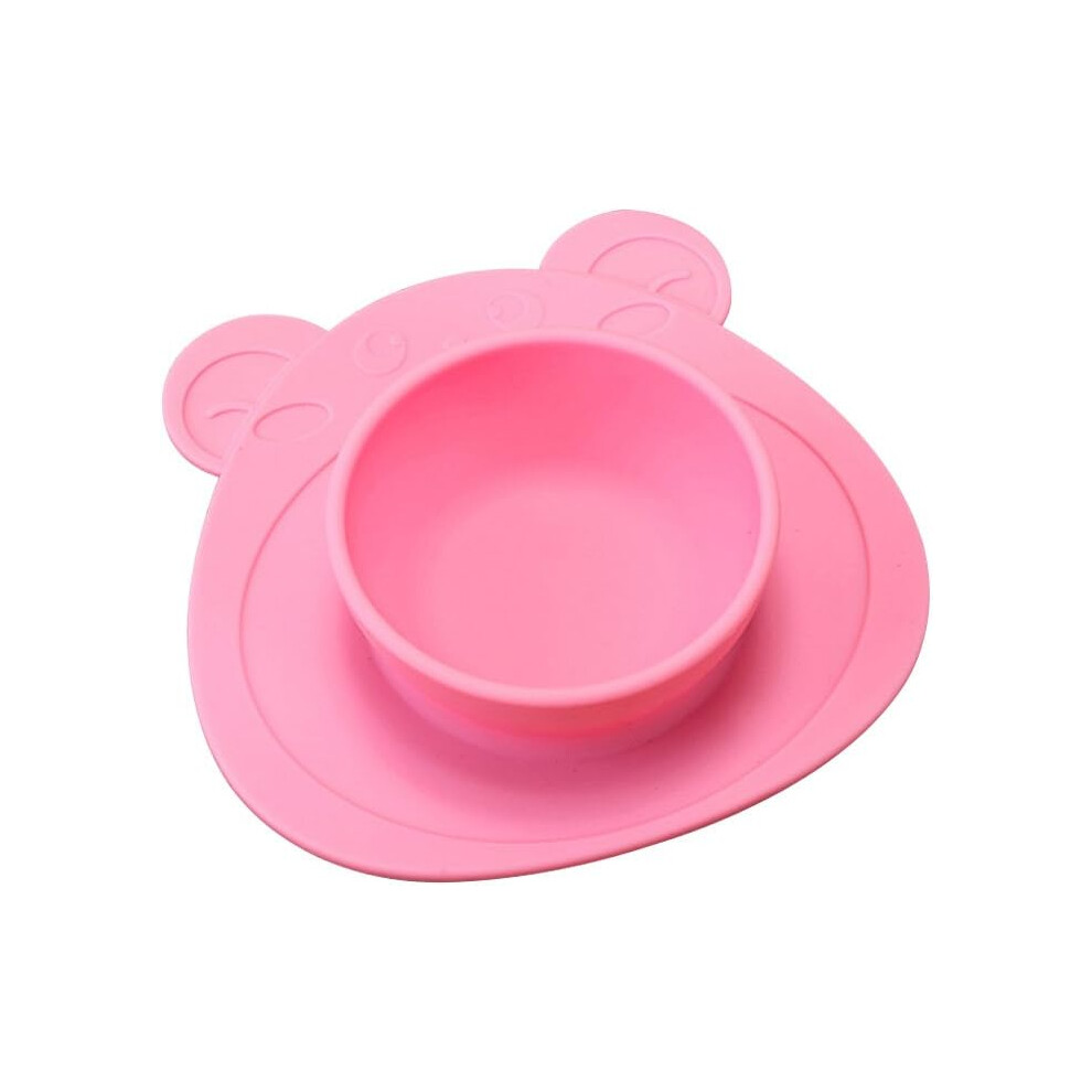 Bear Hugs For Baby's Meals: Silicone Plate with Protruding Edge Design and Microwave Safe Convenience