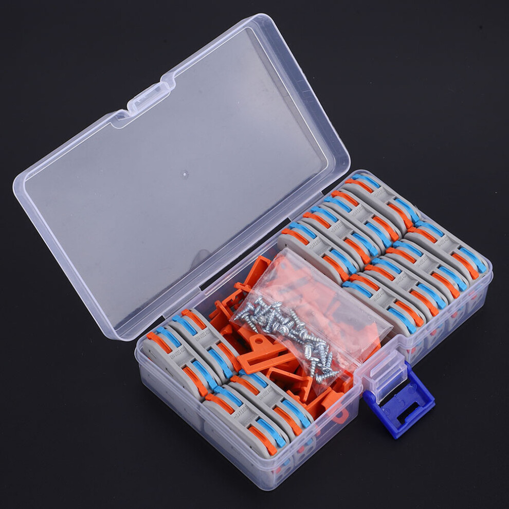 48Pcs 2-Position Pct-2-2 Wiring Connectors 11-28Awg Screw Bracket 9371362501094