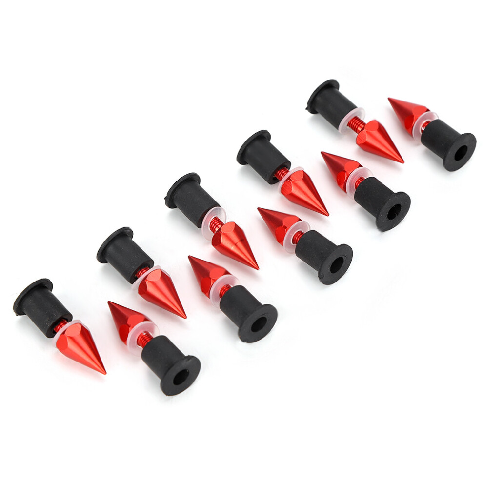 M5 Cnc Aluminum Windshield Spike Bolts Set For Motorcycles Red 5091362500586