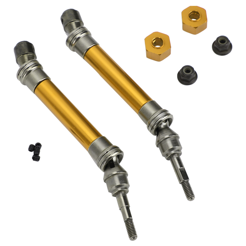 2Pcs Rc Front Cvd Drive Shaft Three-Section Compatible With Slash Yellow 4671362501991
