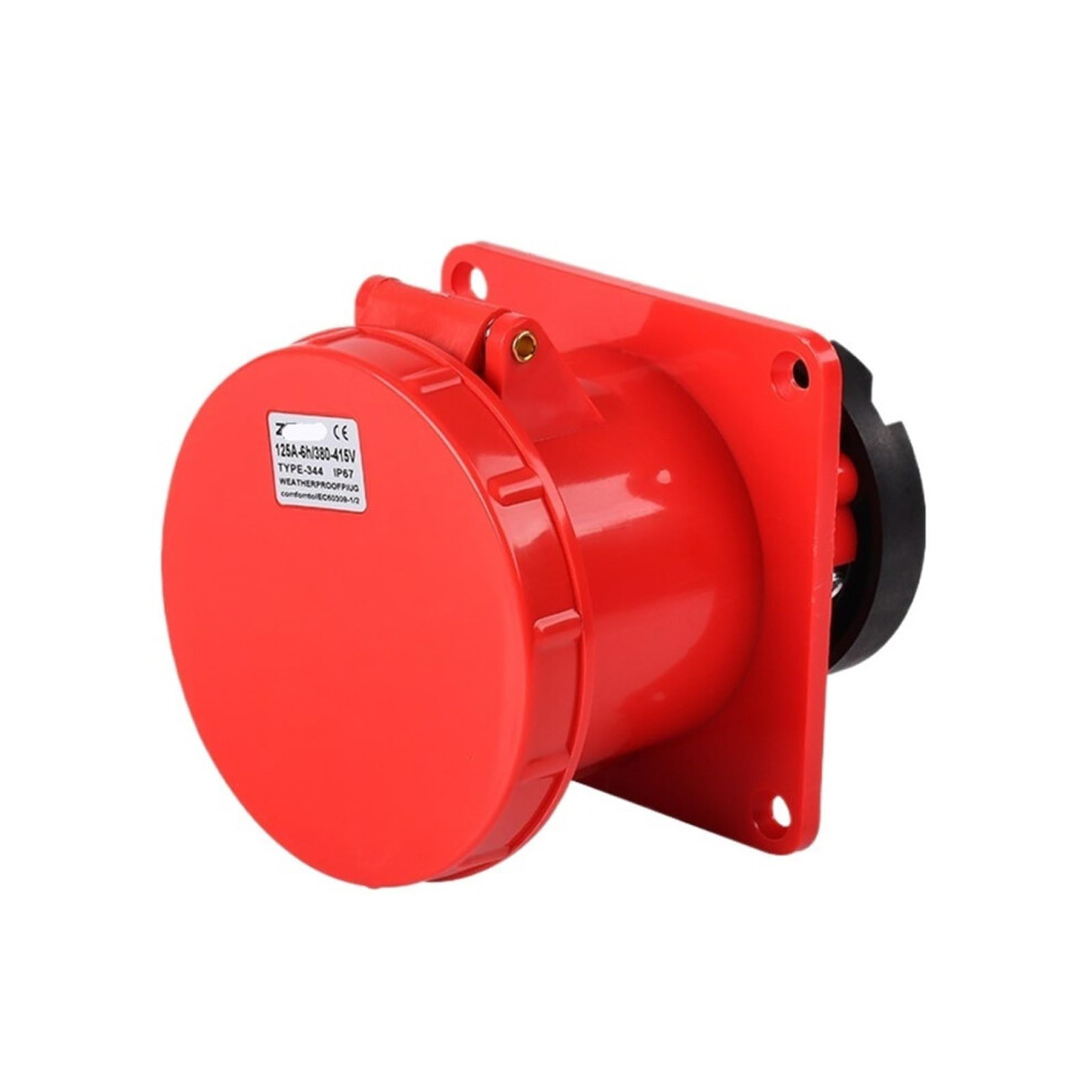 Zq-344 Aviation Socket 4 Holes 125A4x125a Waterproof Ip67 Concealed Direct Plug Industrial Socket 5V 4 Core 125A 9067246814526