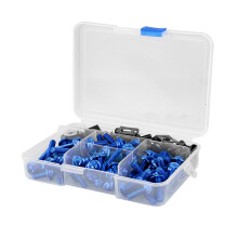 Motorcycle Fairing Bolts Kit M5 M6 Blue Fit for Sportbikes Universal 177pcs