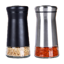 Salières et poivrières en verre garanties à vie, remplissage facile et fermeture hermétique, design élégant pour une table de cuisine de style