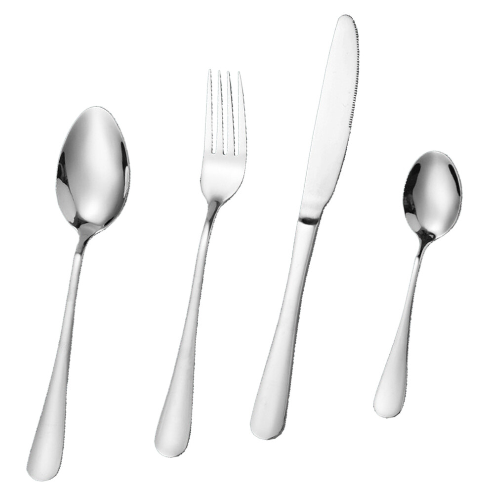 Dishwasher Safe Kids Stainless Steel Silverware Set, Mirror Polished Children Safe Forks and Spoons - Smooth Edges Rounded Fork Tines Non-Toxic Ergono