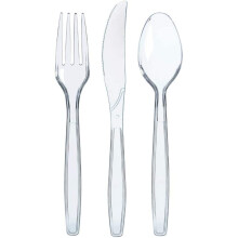 Cucharas de cristal transparente de diseño duradero para todas las ocasiones, cubiertos resistentes que garantizan una perfecta integración con la