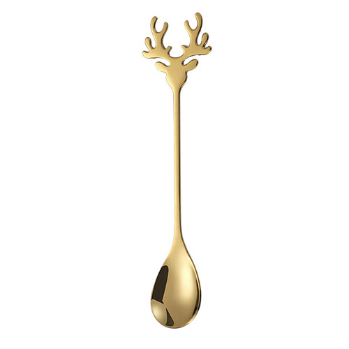 Κουτάλια για κοκτέιλ Deer Head, Κουτάλια ανάδευσης με μακριά λαβή από ανοξείδωτο