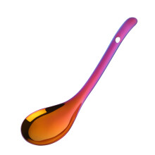 18/8 lyžica na ryžu z nehrdzavejúcej ocele, zlatá farba, ergonomicky tvarovaná pre pohodlie a kontrolu, ideálna do domácich kuchýň a