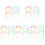 30Pz Colorati Compleanno Fasce Per Bambini 6