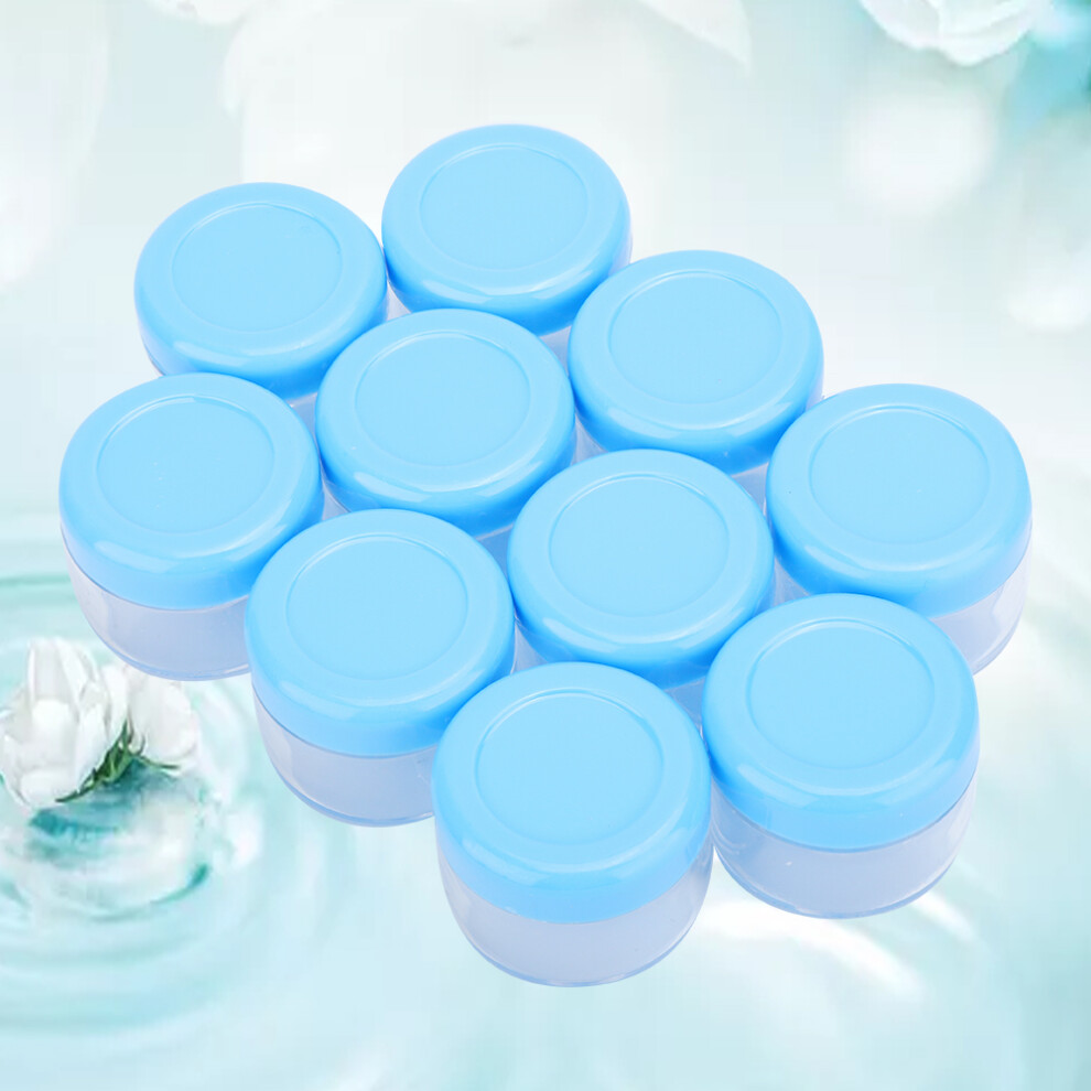 Cream/Blue 20 Pcs 15G Plastic Jars Refillable Diy Skin Moisturizer Containers Cap