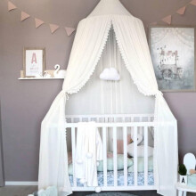 Lace Bed Mosquito Net for Kids Bedroom White Easy Install Home Decor