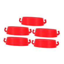 5pcs Plastic Traffic Cone Chain Connectors Plastic Ring Links for Road Safety Driveways Parking Construction Sites Commercial Use