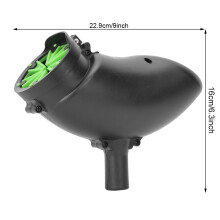 Fast Feed Paintball Speed Loader Holds 200 - Impact-Resistant Black & Green