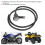 Motorradlenkschalter mit blauer LED, Edelstahl, 7 mm Durchmesser 7