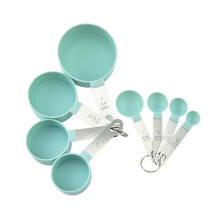 Compañero de cocina sin esfuerzo, tazas medidoras con mango de acero inoxidable para ingredientes secos y líquidos, resistentes a la corrosión,