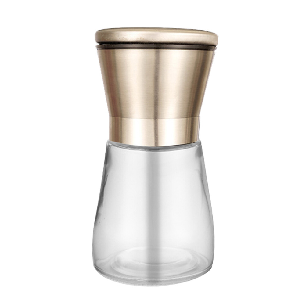 Grinds Flaxseed and All Types of Spices Manual Grinder, Adjustable Spice Mill with Visible Seasoning Level, Rust-Resistant Ceramic Mechanism in Stainl