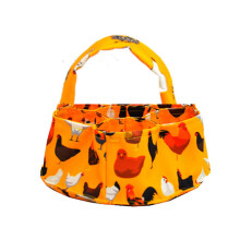 Portable Eggs Storage Basket Canvas Collection Basket Collecting Bag Easy To Clean For Home Garden Portable Eggs Collecting Bag Black Chicken