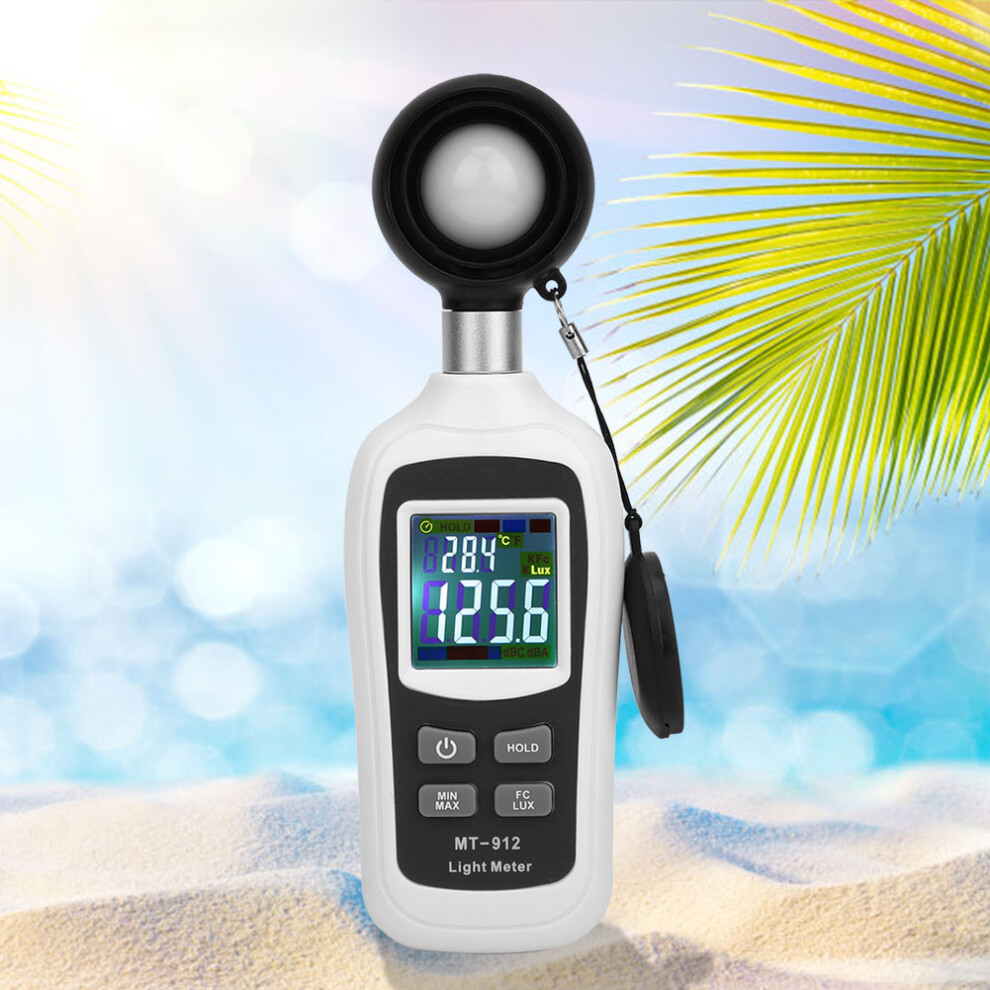 Digital Meter Photometer Luxmeter 0-20000 Lx, Temp Measurer Mt-912 Light 8711362511821