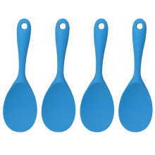 Nonstick silikonskedar ergonomiskt utformade köksredskap, värmebeständiga slitsade skedar bekvämt grepp serveringsskedar matlagning, tillverkade