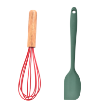 Elegante siliconen gardeset voor culinaire creaties, hittebestendige, antiaanbak- en krasbestendige garde voor in de keuken, met een eenvoudige stijl