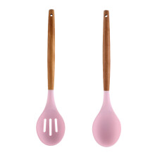 Schneebesen aus Edelstahldrähten und Silikon, ergonomischer Holzgriff für hitzebeständiges Kochen