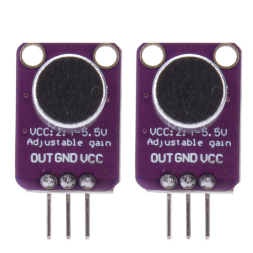 2Pcs MAX4466 Electret Microphone Amplifier Adjustable CMA-4544PF W 1