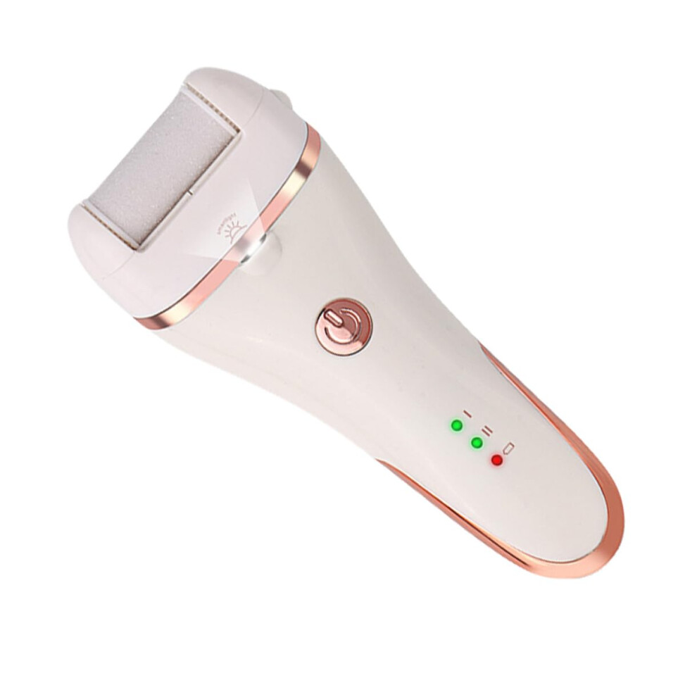 White Rechargeable Electric Pedicure Foot File Callus Remover With Ergonomic Handle Foot Callus Grinder For Household Dead Skin Removal