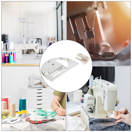 Double Row Metal Needle Plate with Teeth for Synchronized Sewing Machine