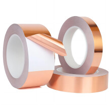 1 PCS Copper Foil Tape with Conductive Adhesive, 20mm*20m, Copper Foil Tape for EMI Shielding, Induction Cooker, Guitar, Electrical Repairs 20mm x 20m