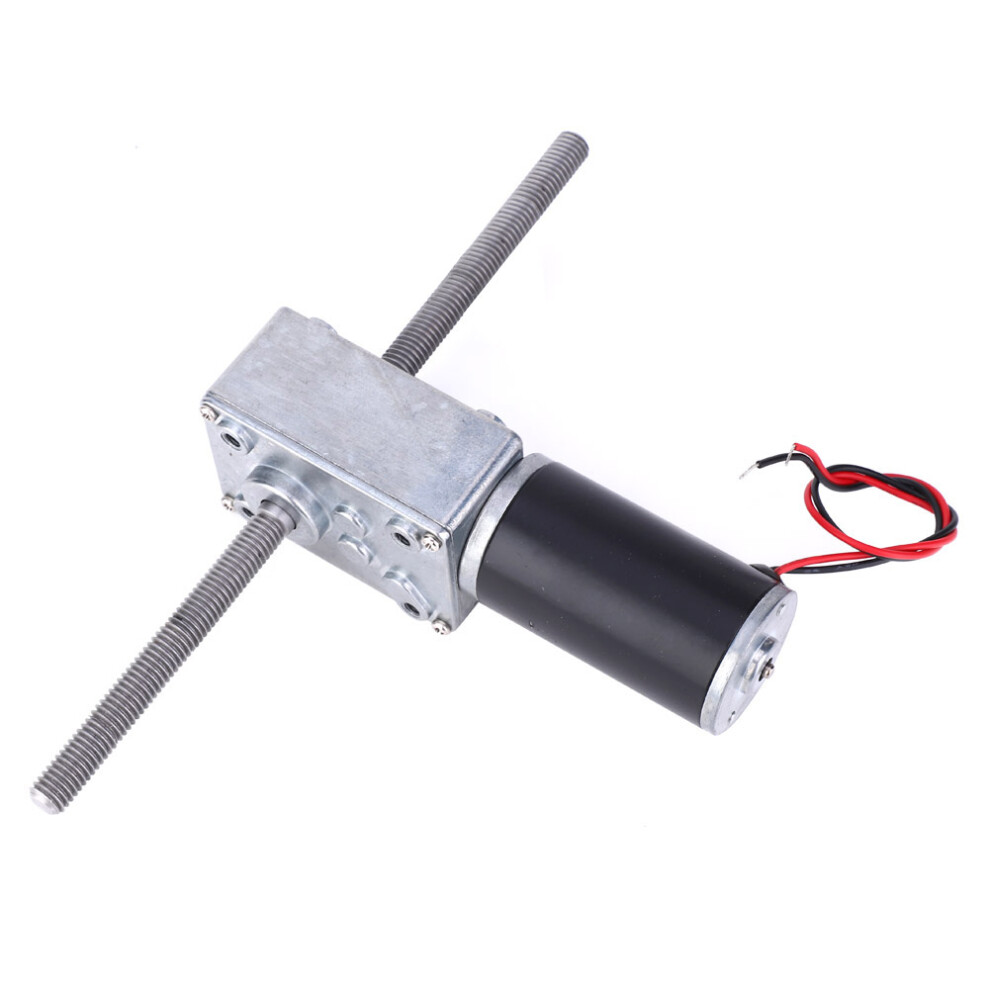 12V Dual Shaft Metal Gearbox Turbo Worm Gear Motor M8 Thread 100Mm 4611362518421