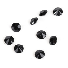 500 Stück 8mm Schwarzer Acryl-Diamant-Konfetti für DIY- und Hochzeitsdekoration