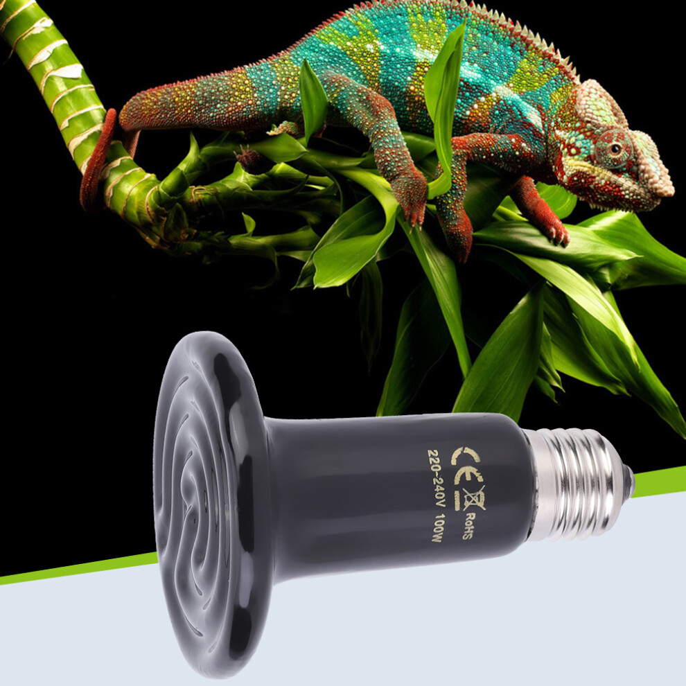 E27 Infrared Heat Lamp 240V - No Light Safe For Reptiles & Pets 4111362513957