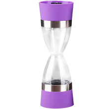 Mlynček na soľ a korenie Gourmet Kitchen Essential, ručné mletie s keramickým jadrom, elegantný dizajn presýpacích hodín, brúsený