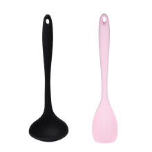 Varmebestandig silikone suppeøse, komfortabelt greb, non-stick, nem at rengøre, sømløs, ergonomisk design med ophængningshul, fødevaregodkendt