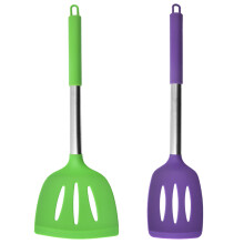 Professionelt kokkesæt, BPA- og BPS-fri non-stick vender og ske, varmebestandige køkkenredskaber til støbejern og rustfrit stål pander,