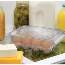 Platzsparendes Design, transparente Eierbehälter für die Kühlschrankaufbewahrung, stapelbarer Organizer aus BPA-freiem Kunststoff mit H