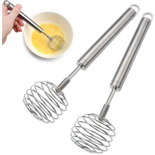 Whisk Pro, pružinový dizajn z nehrdzavejúcej ocele pre efektívne miešanie a nepriľnavý výkon, odolná konštrukcia s ergonomickou rukoväťou