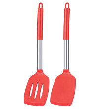 Flexibles Pfannenwender-Set, antihaftbeschichtete Küchenutensilien für einfaches Wenden – ergonomische Griffe, lebensmittelechtes Silikon,