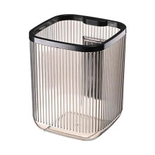 1 Piece Mini Desktop Small Trash Can Plastic with Mobile Phone Holder Wastebasket Garbage Bin,Black
