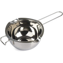 Spülmaschinenfester Schokoladenschmelztopf, 18/8 Edelstahl-Doppelkessel für kreatives Kochen und Basteln, rostbeständige Oberfläche mit