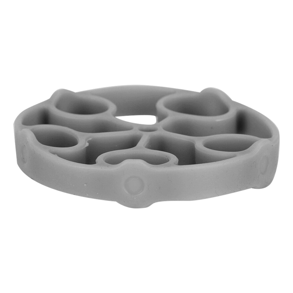Gray Silicone Hand Grip Strengthener 60Lb 7Cm Resistance Exercise Ring