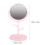 Cute Pink Desktop Mirror with Rotating Function & Cat Ear Makeup Tray 1
