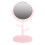 Cute Pink Desktop Mirror with Rotating Function & Cat Ear Makeup Tray 2