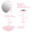Cute Pink Desktop Mirror with Rotating Function & Cat Ear Makeup Tray 11